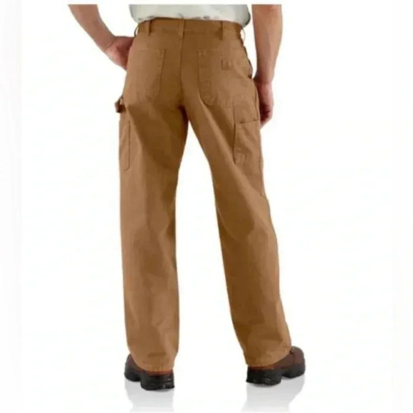 Carhartt Loose Fit Washed  Duck Flannel Lined Pants Size 36 - Picture 2 of 12
